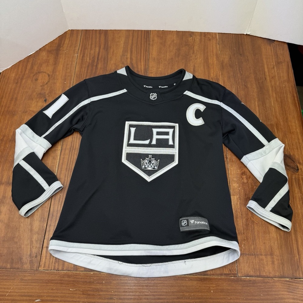 Fanatics LA Kings Anze Kopitar Captain Jersey Black Home Youth S/M Small/Medium